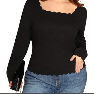 Scalloped blouse